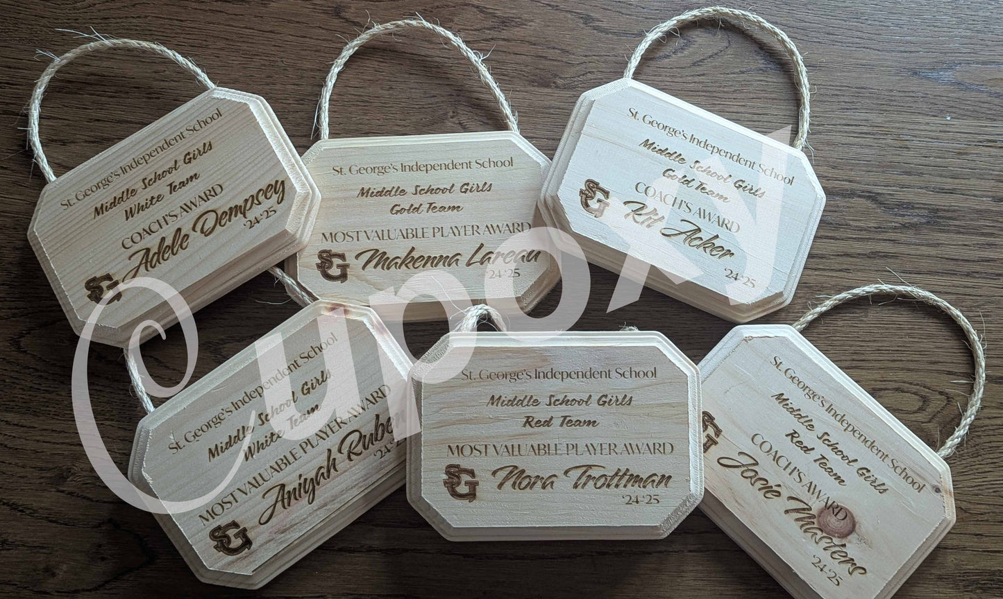 Engraved Team Sport Plaques