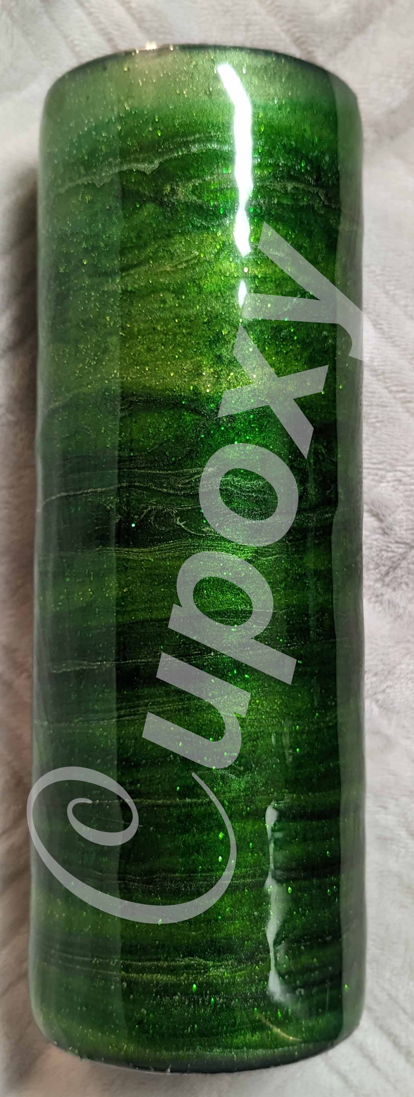 Green Galaxy Skinny Tumbler