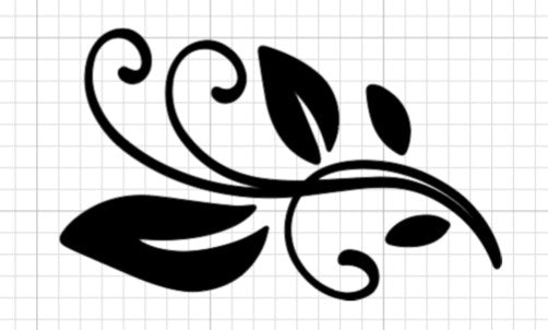 Black with Glitter Vines Skinny Tumbler