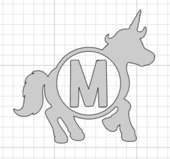 Unicorn Monogram Pink Wine Tumbler